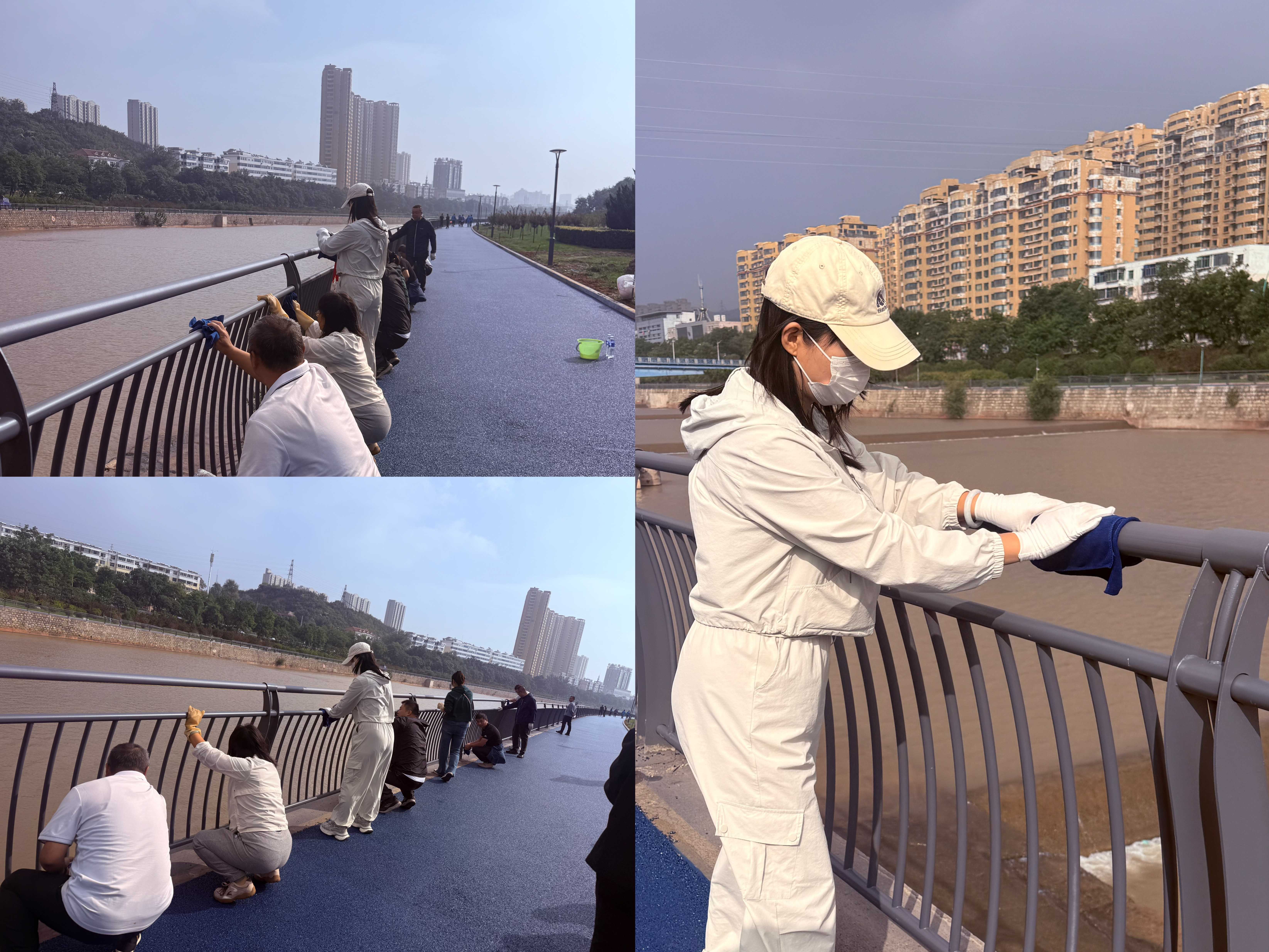 阳泉市卫星应用技术中心组织党员参加桃河生态保护志愿活动